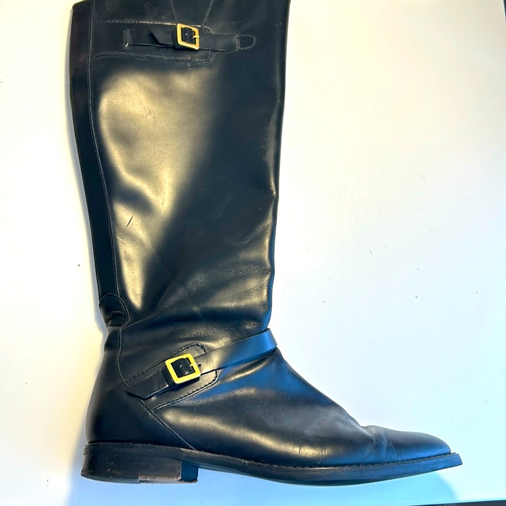 Cole Haan women’s boots black leather 8.5 gold hardware